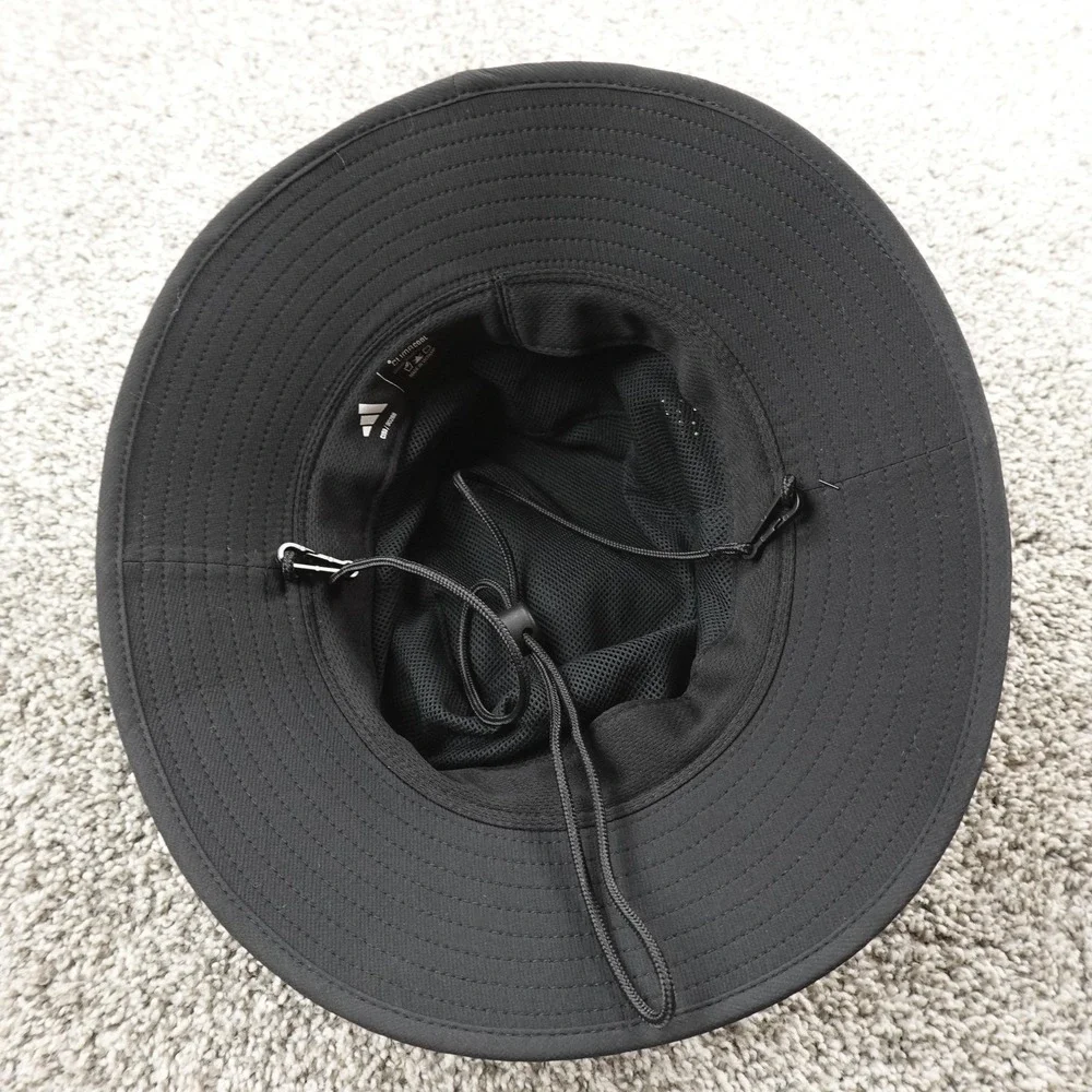 NEW Adidas Hat Cap Mens M Black Climacool Boonie Bucket Wide Brim Outdoor Hiking